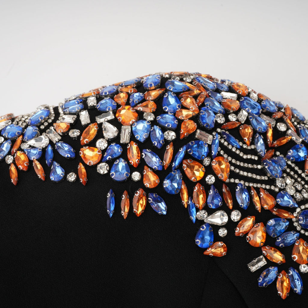 Φόρεμα Midi Maëlys Με Μαύρο Κρύσταλλο Και Στολίδια ®