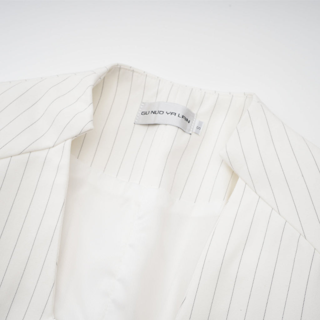 Σετ Ασορτί Τζάκετ Και Σορτς Με Ριγέ Σχέδιο Leola