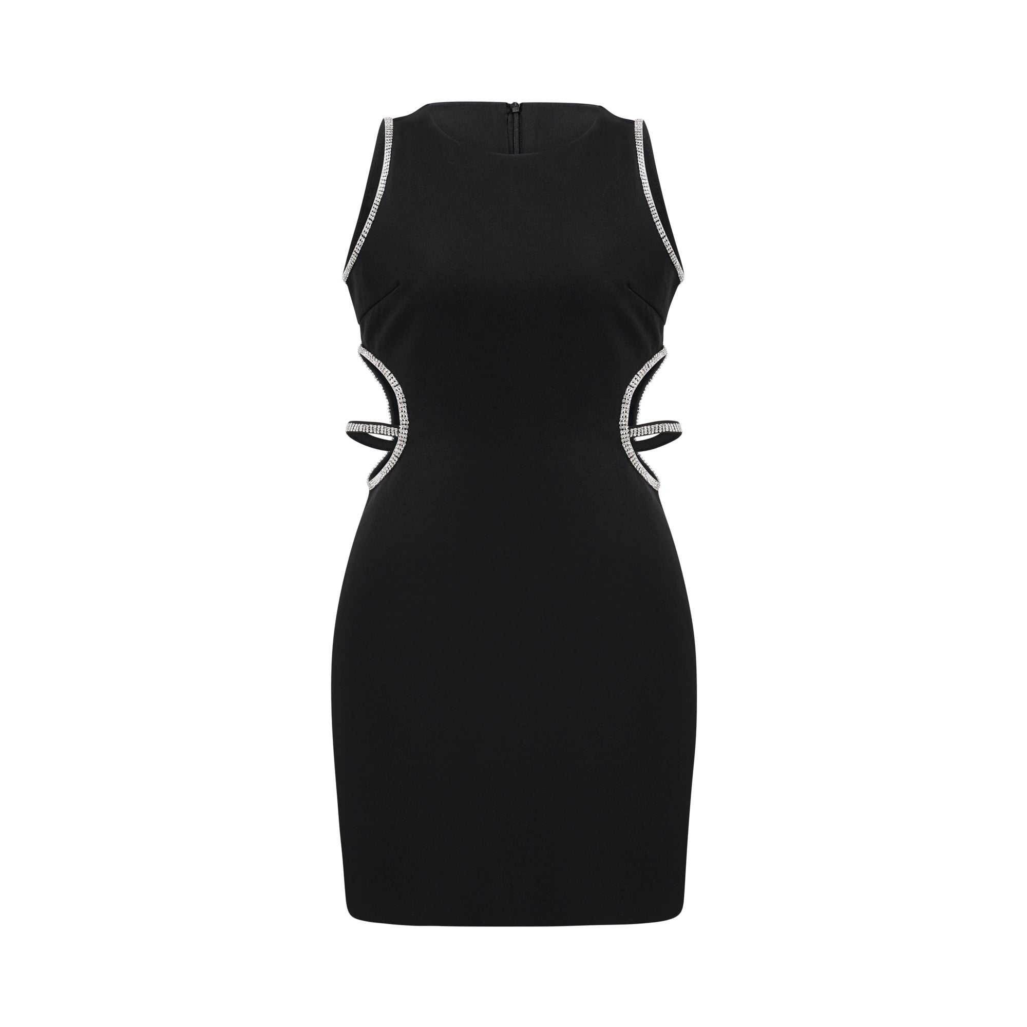 Μίνι Φόρεμα Με Λιλά Κρυστάλλινες Λεπτομέρειες Και Λεπτομέρεια