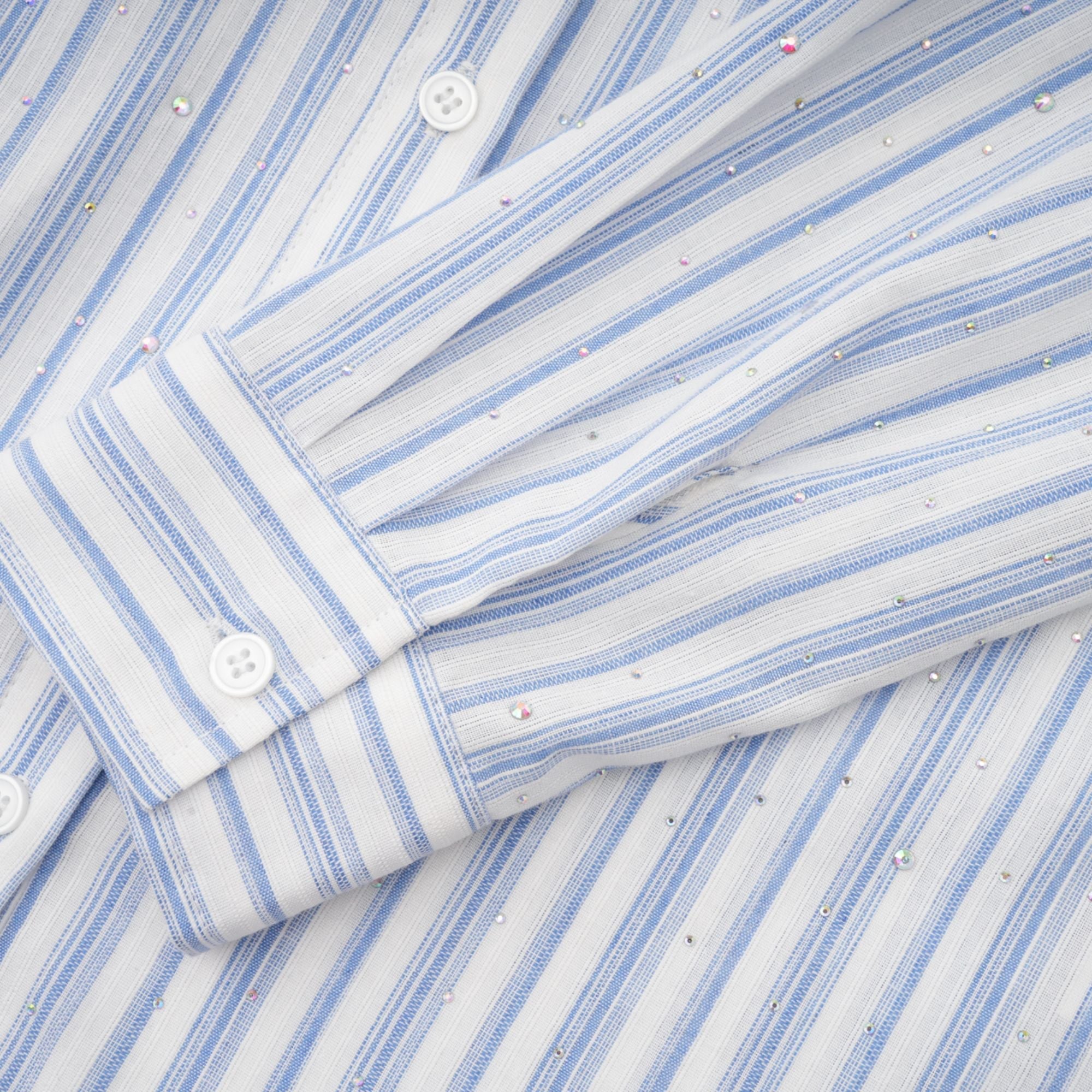 Πουκάμισο Vivien Με Κέντημα Και Σχέδιο Σε Λεπτές Ρίγες