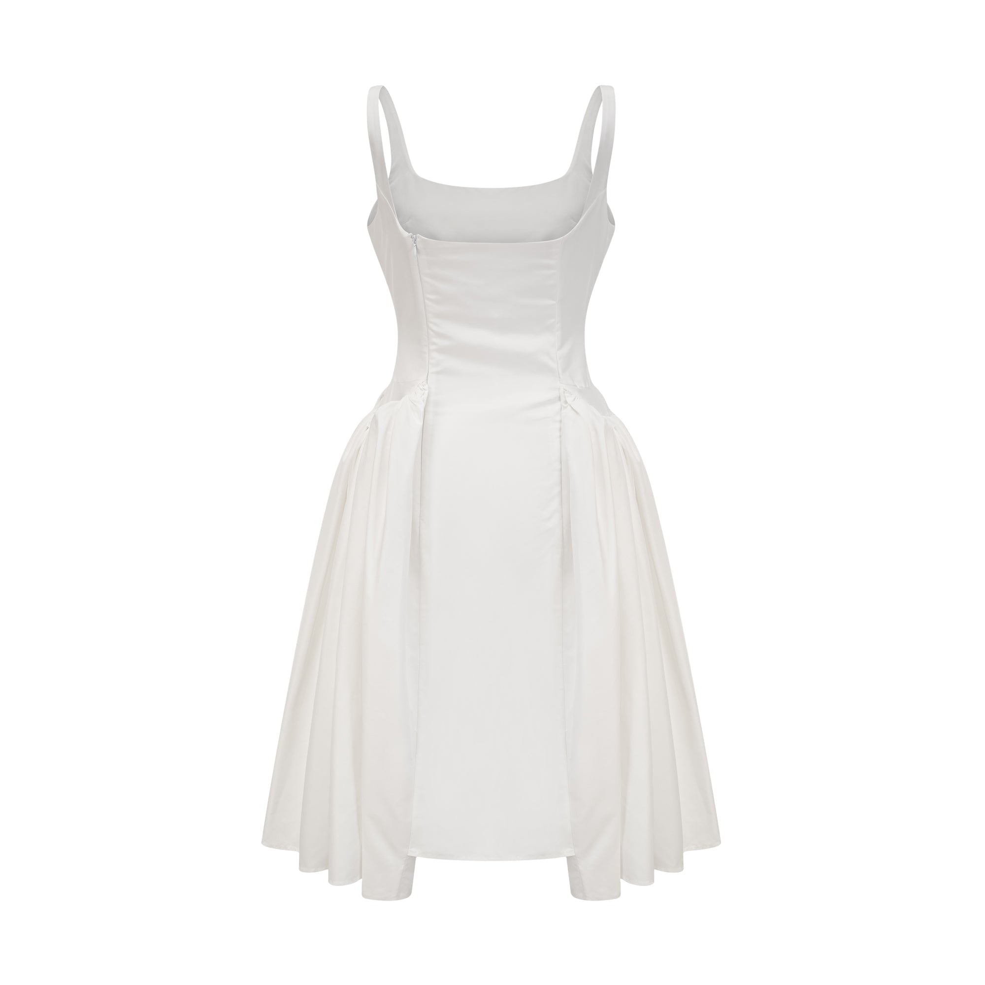 Φόρεμα Μίντι Από Πλισέ Βαμβακερό Ποπλίνα Ingrid