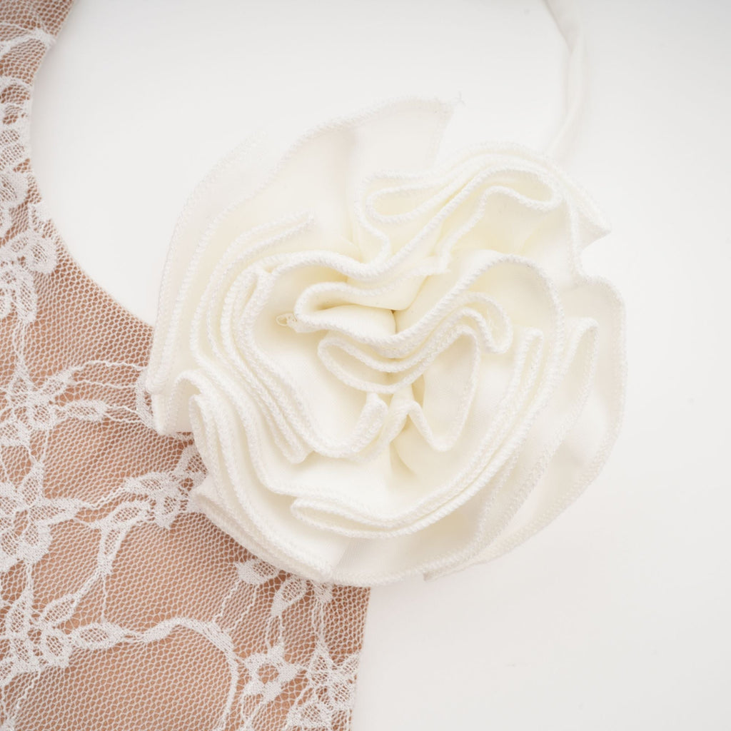 Μίνι Φόρεμα Anaïslace Με Δαντέλα Και Ψεύτικα Λουλούδια