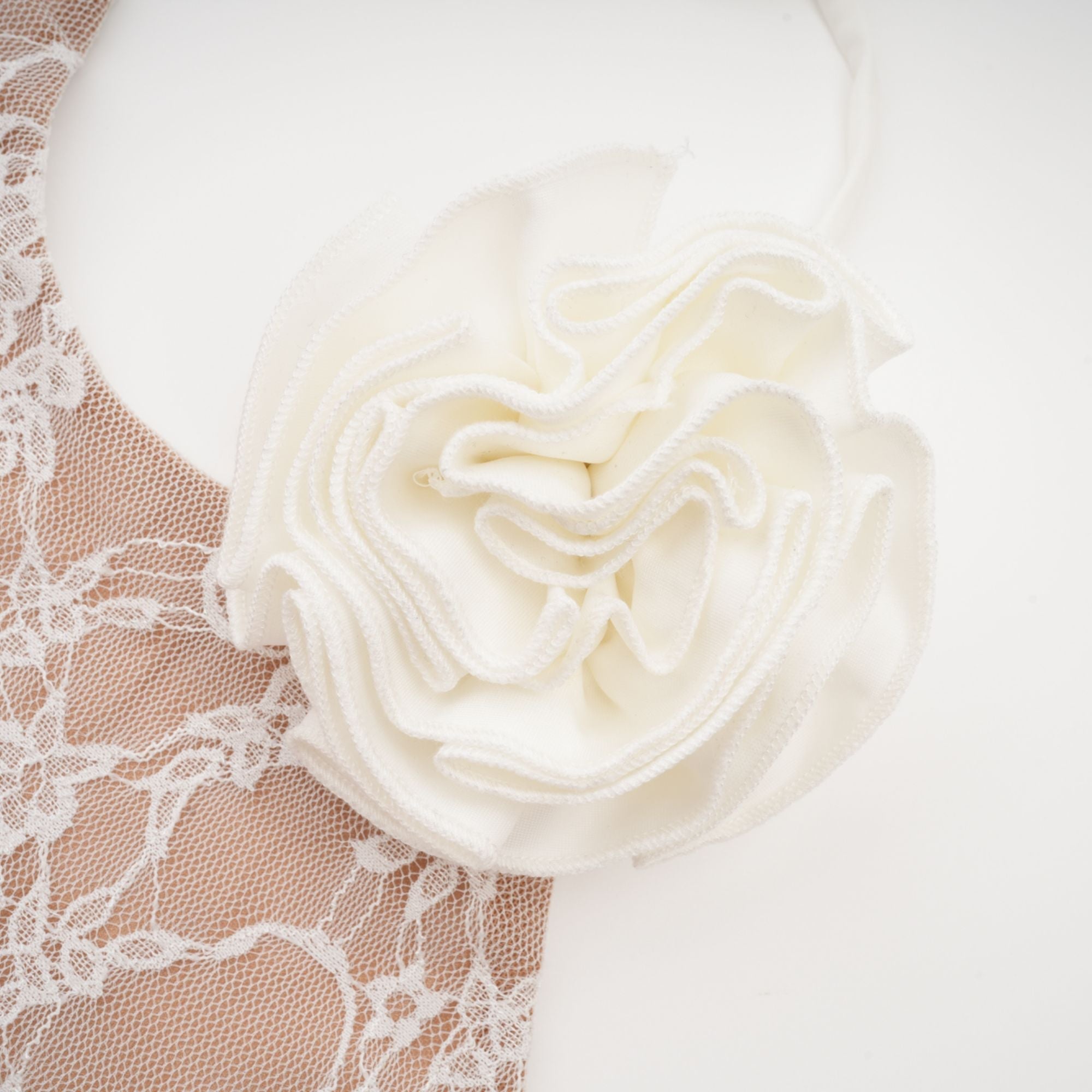 Μίνι Φόρεμα Anaïslace Με Δαντέλα Και Ψεύτικα Λουλούδια