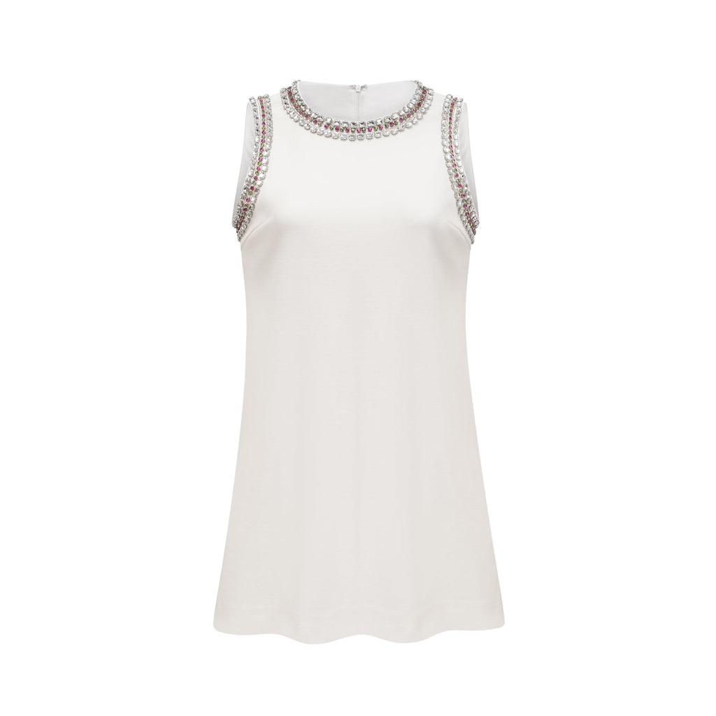 Μίνι Φόρεμα Με Κέντημα Emilie Crystal