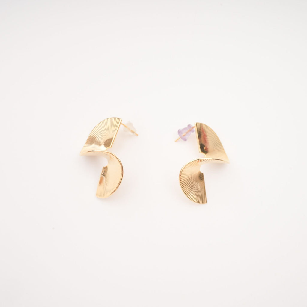 Σκουλαρίκια Mara Με Επιχρυσωμένα Στρας