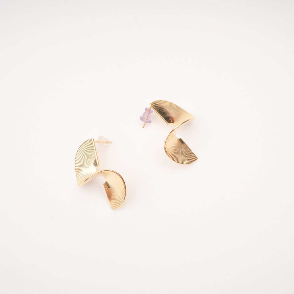 Σκουλαρίκια Mara Με Επιχρυσωμένα Στρας