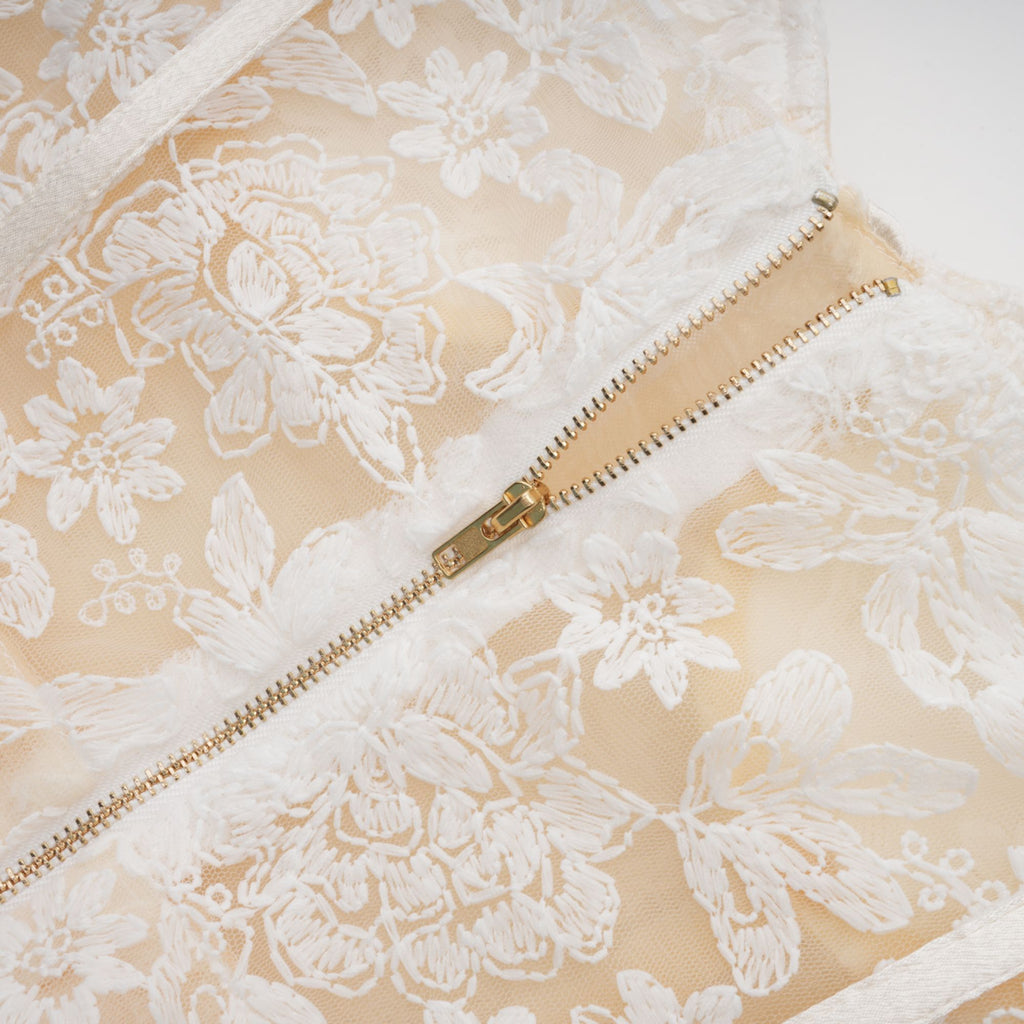 Φόρεμα Μίντι Με Κεντημένο Κορσέ Gaia