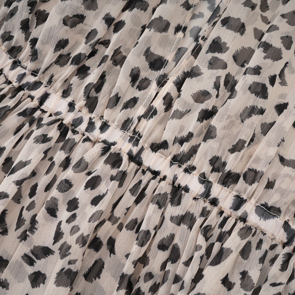 Φόρεμα Adèle Με Αμάνικο Σχέδιο Λεοπάρ Και Μίντι Φόρεμα