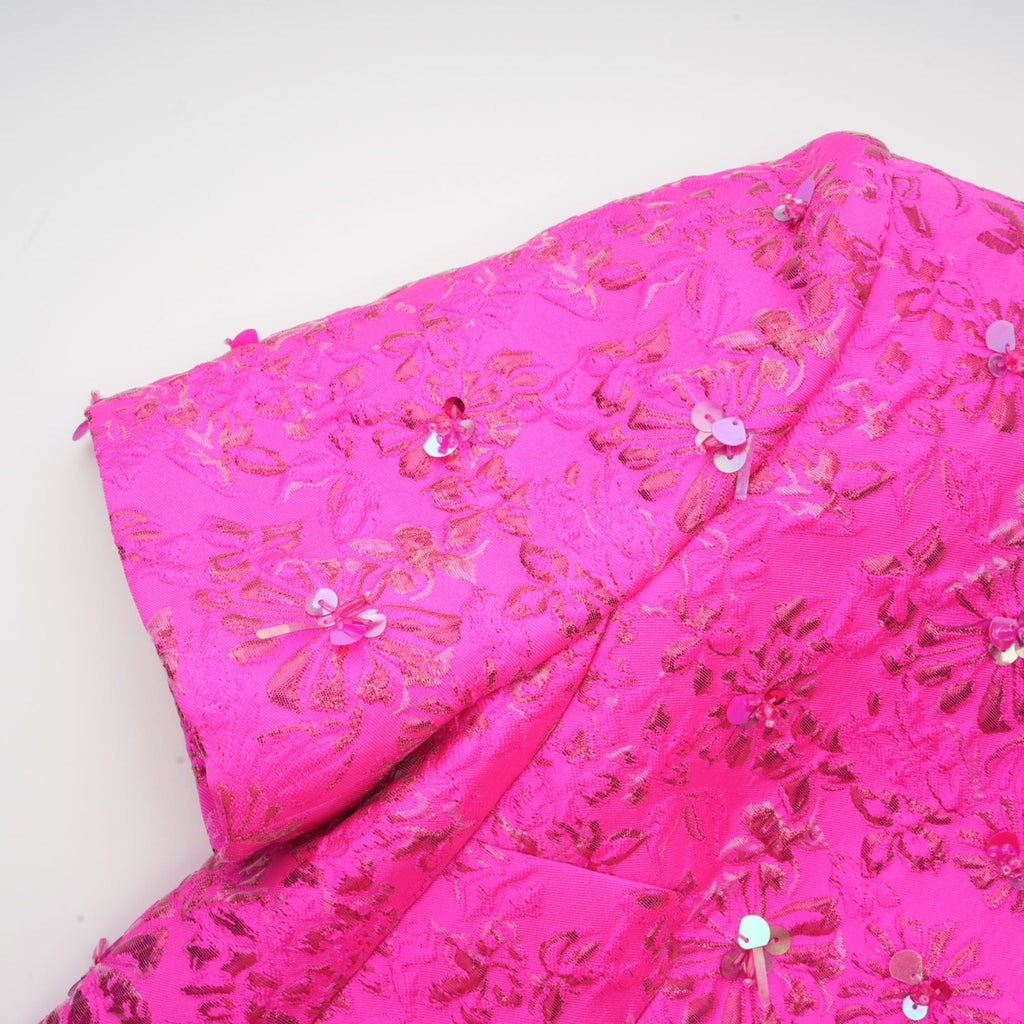 Μίνι Φόρεμα Με Απλικέ Λουλούδια Σε Φλωρεντινό Στιλ ®