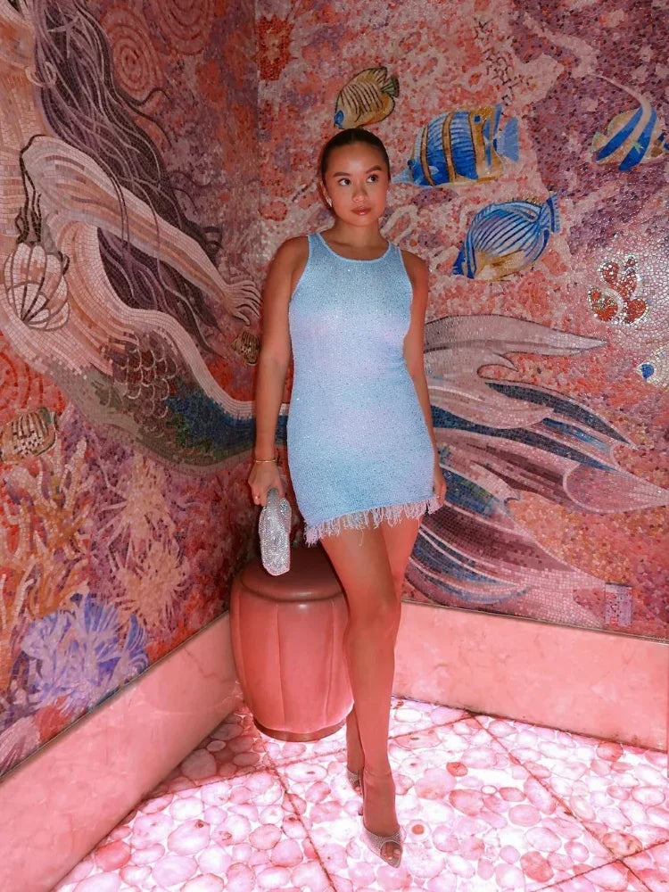 Μίνι Φόρεμα Eliza Με Λαμπερά Prints Και Prints