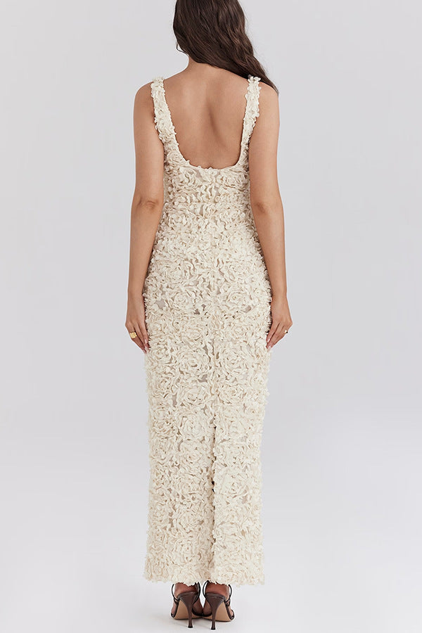 Φόρεμα Lyra 3D Με Φλοράλ Τιράντες Και Μάξι Τιράντες