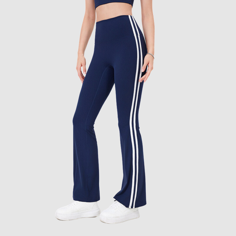 Παντελόνι Γιόγκα Με Φαρδιά Μπατζάκια Και Πλαϊνές Ρίγες