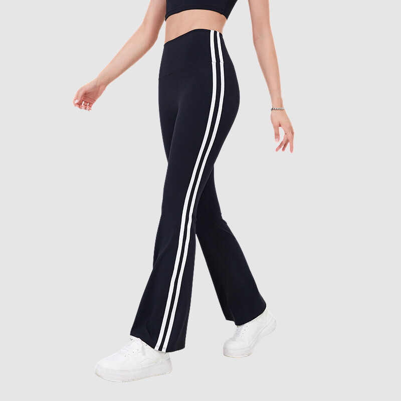 Παντελόνι Γιόγκα Με Φαρδιά Μπατζάκια Και Πλαϊνές Ρίγες