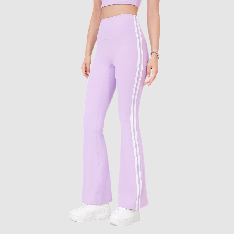 Παντελόνι Γιόγκα Με Φαρδιά Μπατζάκια Και Πλαϊνές Ρίγες