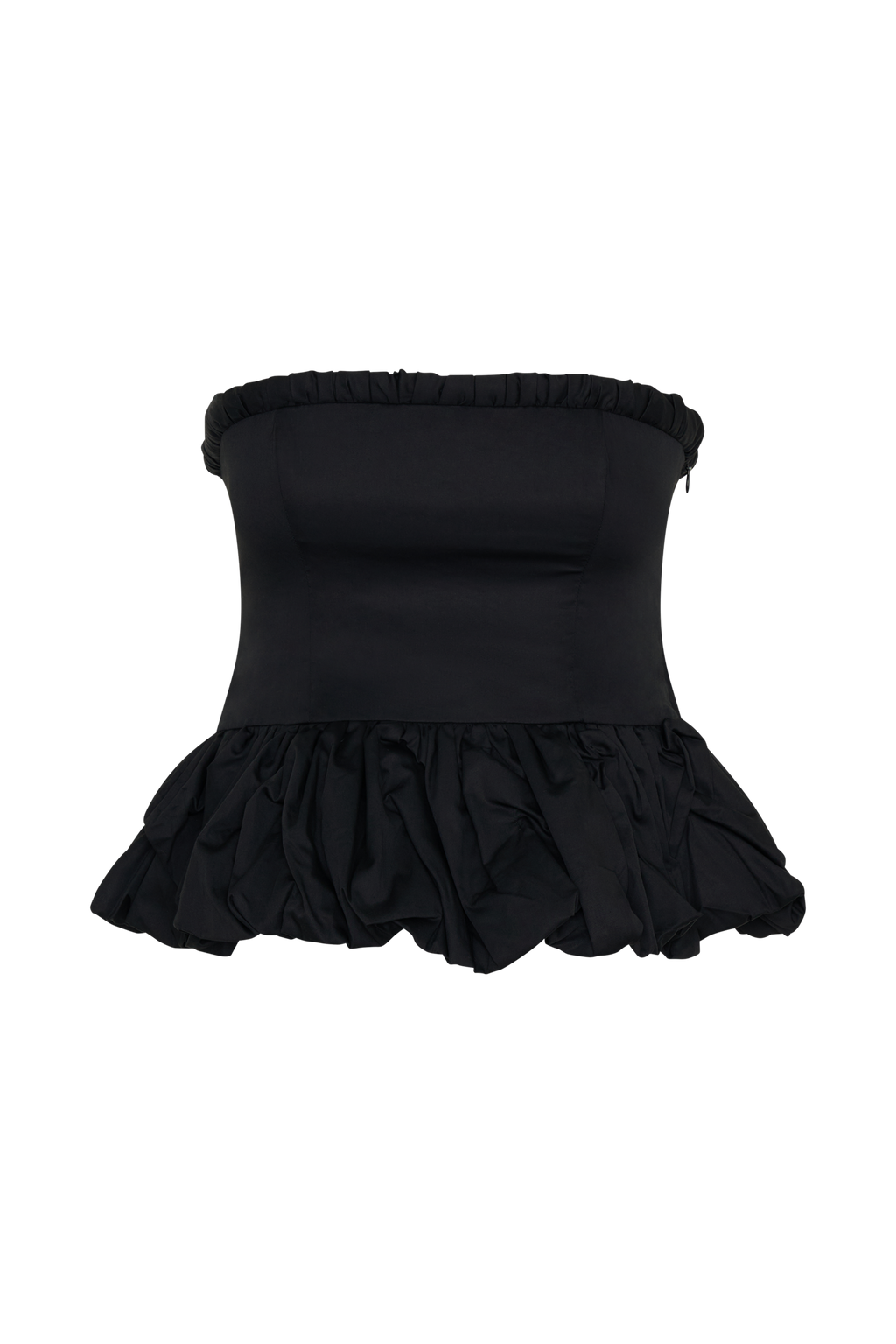 Cora Lace Strapless Top - Μαύρο