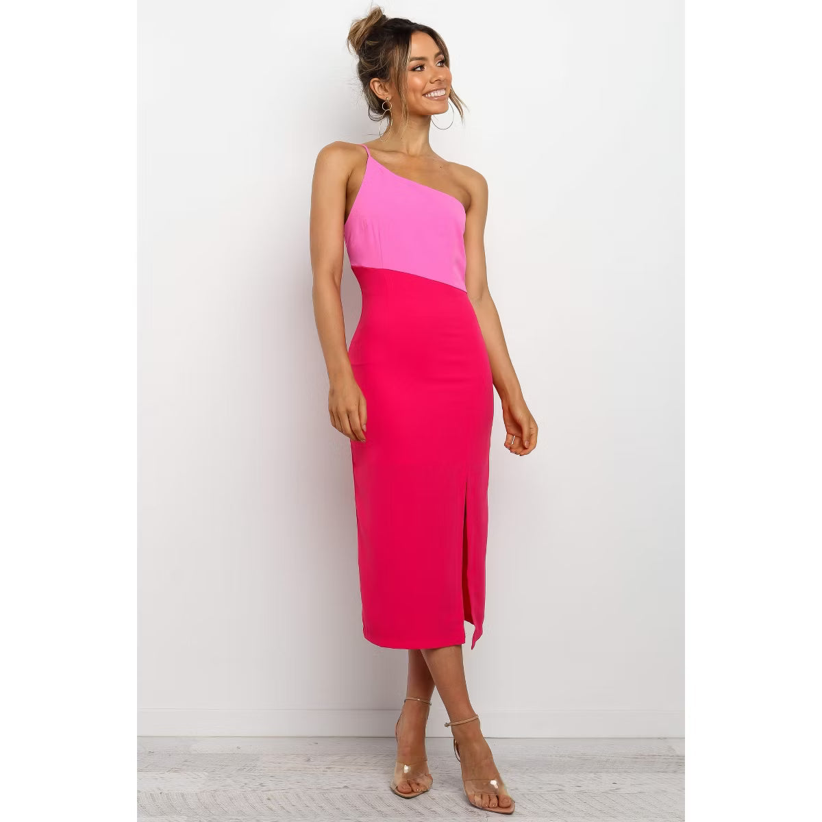 Φόρεμα Με Μονές Τιράντες Και Χρωματικό Μπλοκ ®