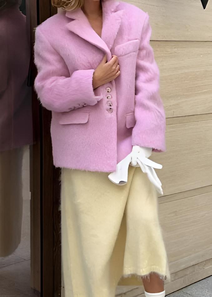 Μπλέιζερ Bella Oversize Από Μάλλινο Υφασμάτινο Σακάκι