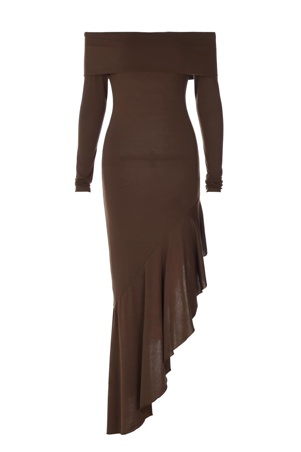 Φόρεμα Μίντι Πλεκτό Με Έξω Τους Ώμους Alisa, Φαρδύ Και Φαρδύ Τελείωμα ®