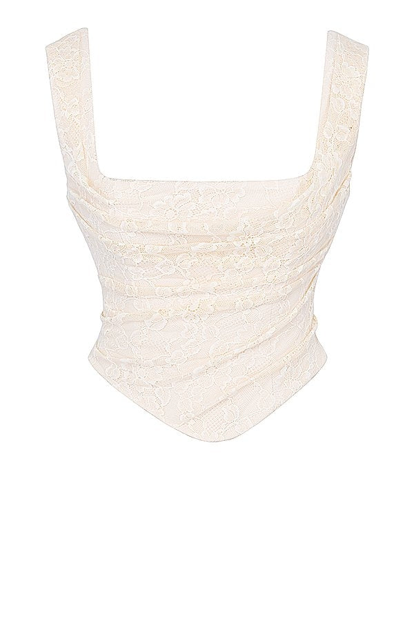 Σετ Κορσέ Δαντέλας Και Ντραπέ Φούστας