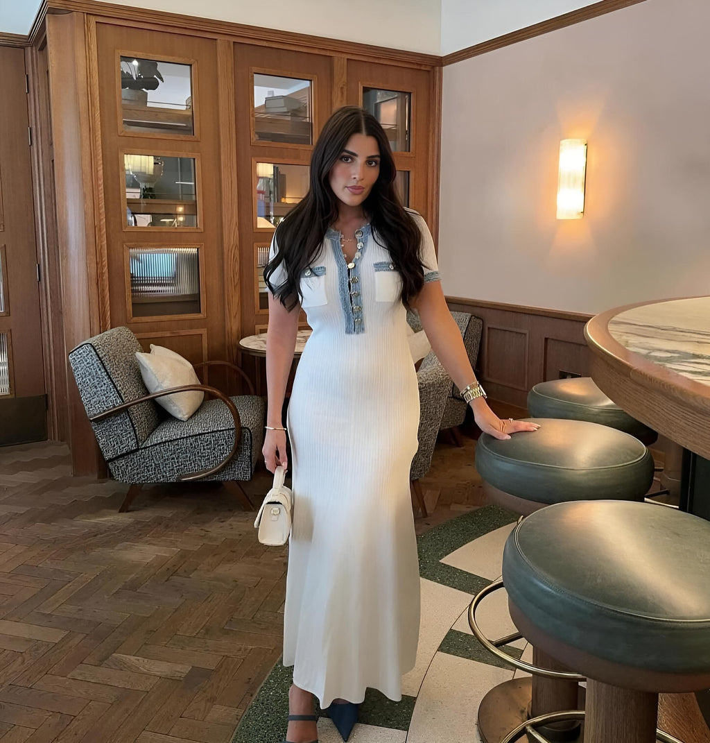 Φόρεμα Μάξι Με Λεπτομέρειες Saviana