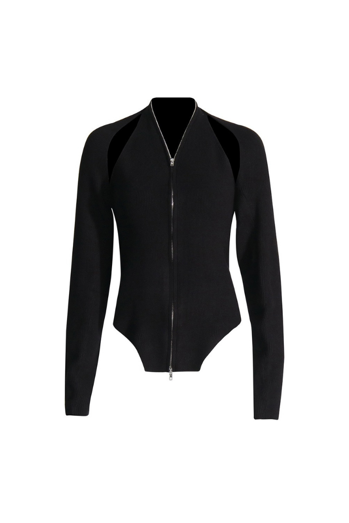 Σετ Πλεκτής Μπλούζας Και Ζακέτας Lora Με Τιράντες Και Λαιμόκοψη