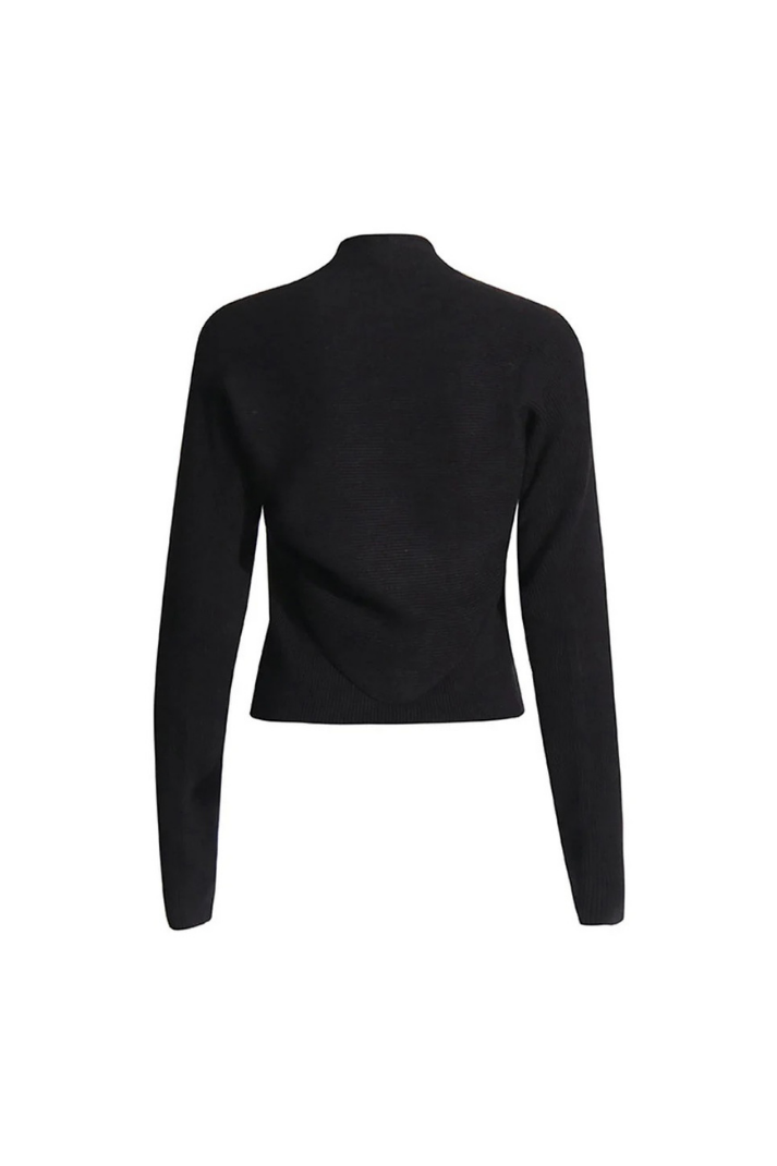 Σετ Πλεκτής Μπλούζας Και Ζακέτας Lora Με Τιράντες Και Λαιμόκοψη