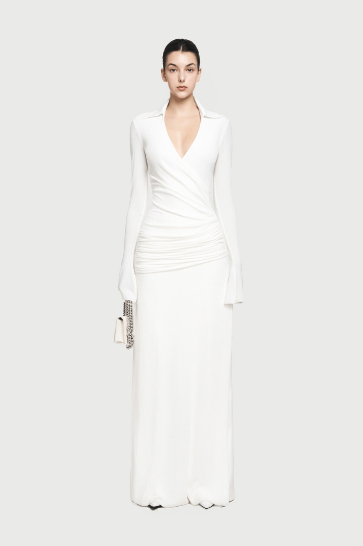 Φόρεμα Kaylee Με Φαρδιά Μανίκια Και Λευκό Print®