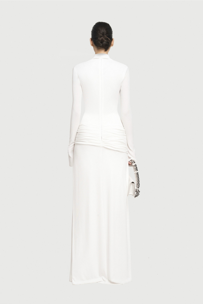 Φόρεμα Kaylee Με Φαρδιά Μανίκια Και Λευκό Print®