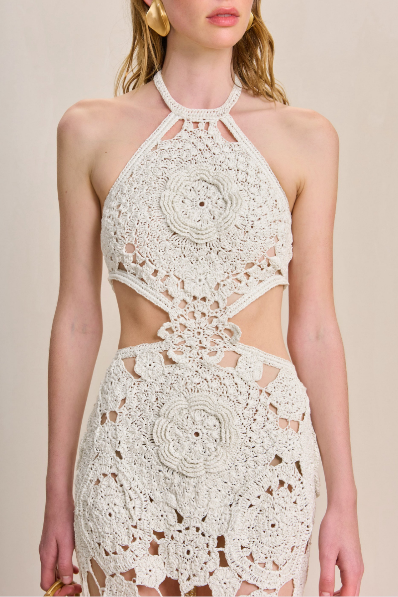 Μακρύ Φόρεμα Lucille Με Τιράντες Και Halter Neck Ντεκολτέ