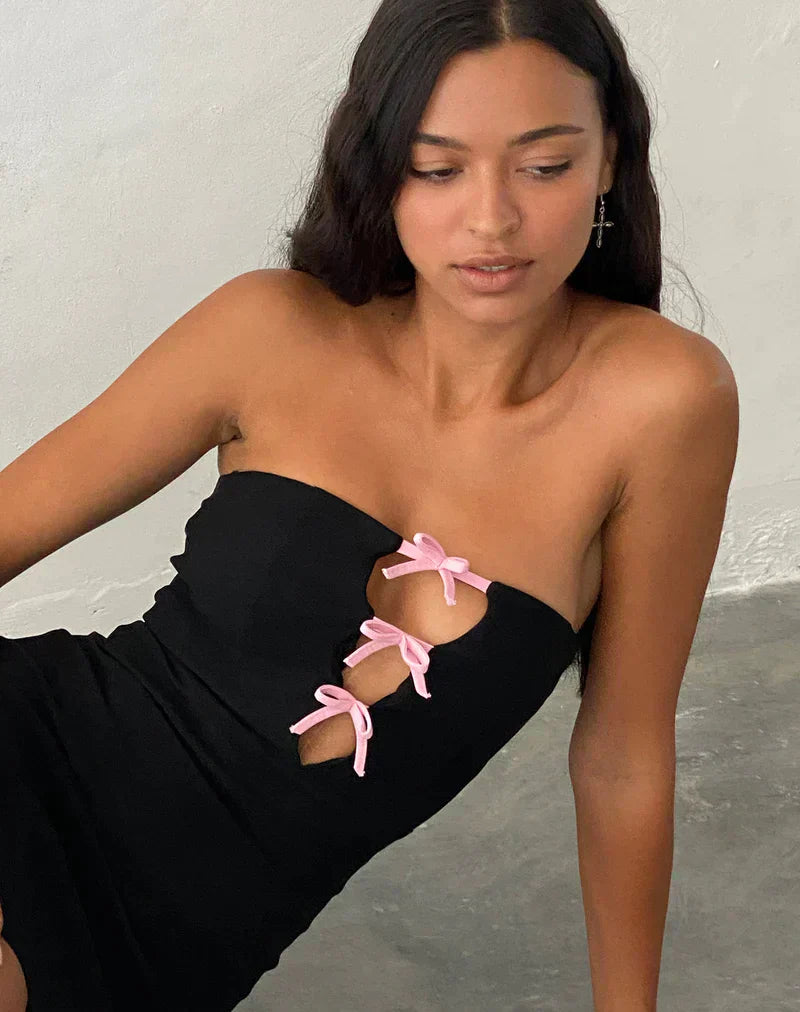 Kurdeleli Mini Elbise - Riosso