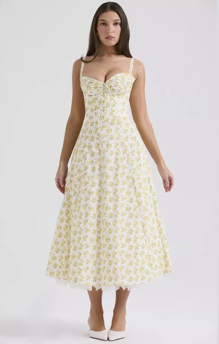 Φόρεμα Μίντι Με Φλοράλ Print Nemesia