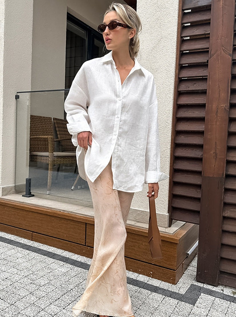 Zari Uzun Kollu Oversize Gömlek - Riosso