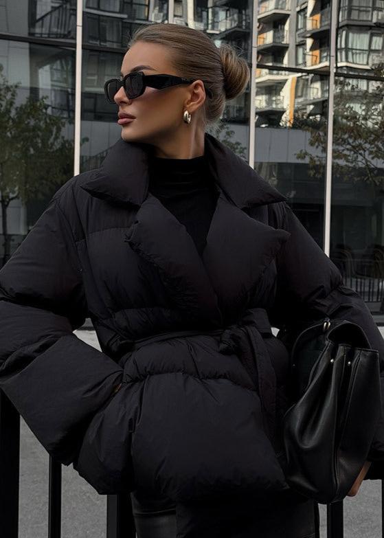 Παλτό Με Ζώνη Και Καπιτονέ Φουσκωτό Καπιτονέ Luxura