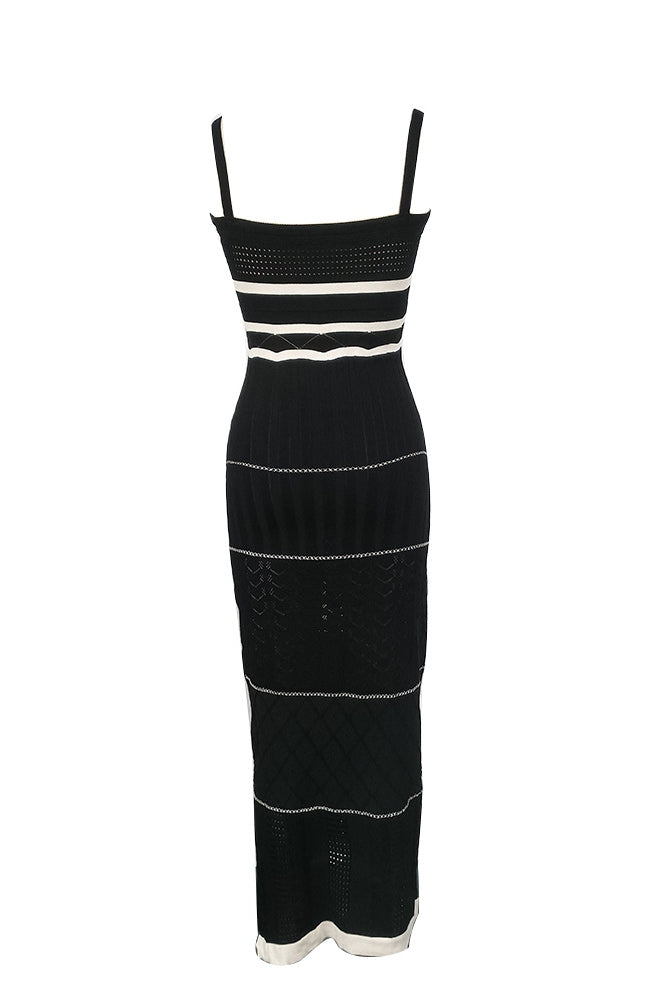 Φόρεμα Μακρύ Με Κουκούλα Και Σχισμές Από Την Esther Knit