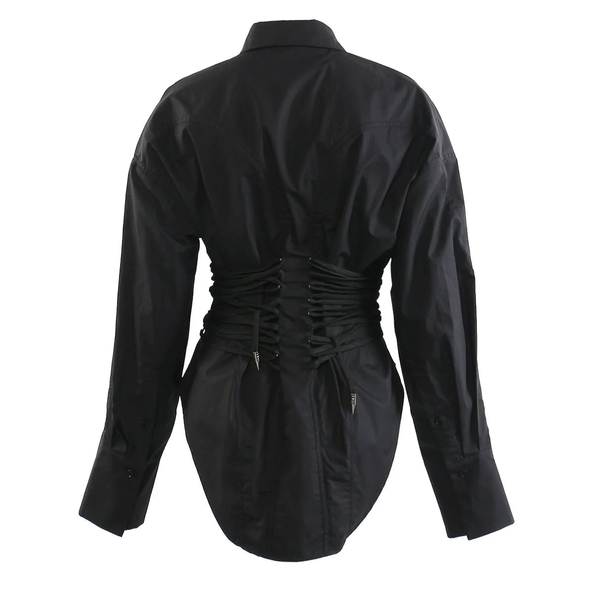 Λευκό Πουκάμισο Bérénice Με Καμπύλες Και Δαντελένιες Λεπτομέρειες