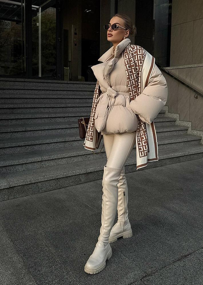 Παλτό Με Ζώνη Και Καπιτονέ Φουσκωτό Καπιτονέ Luxura