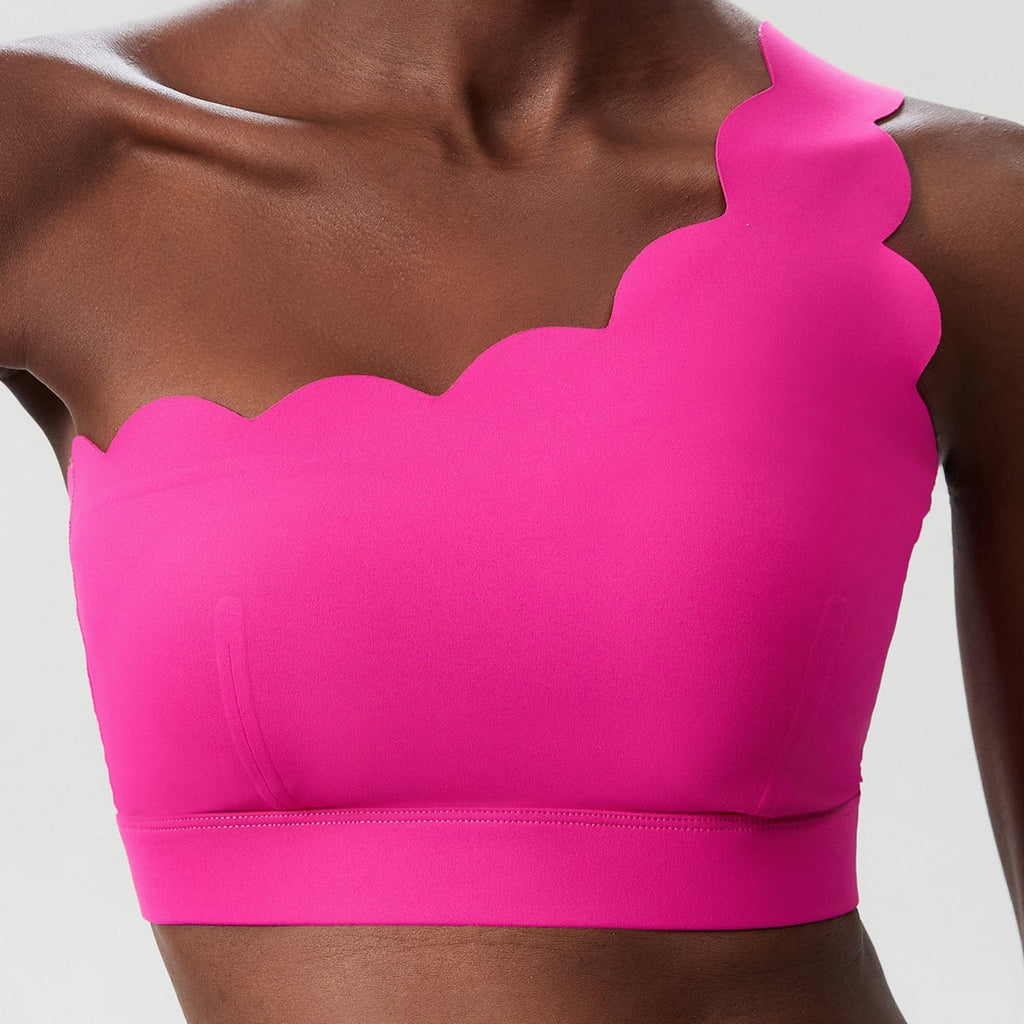 Αθλητικό Σουτιέν Με Έναν Ώμο Και Κυματιστό Σχήμα