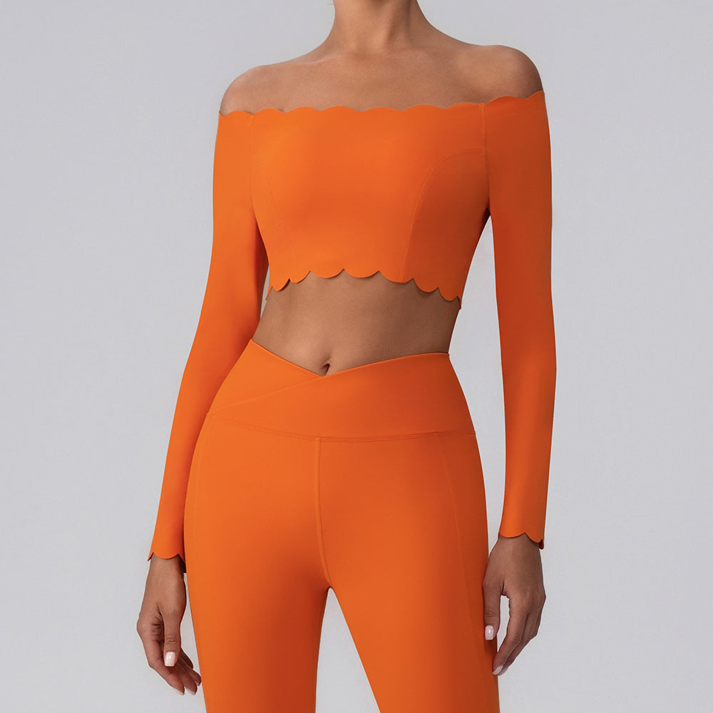 Μπλούζα Με Μακριά Μανίκια Και Κυματιστό Τελείωμα