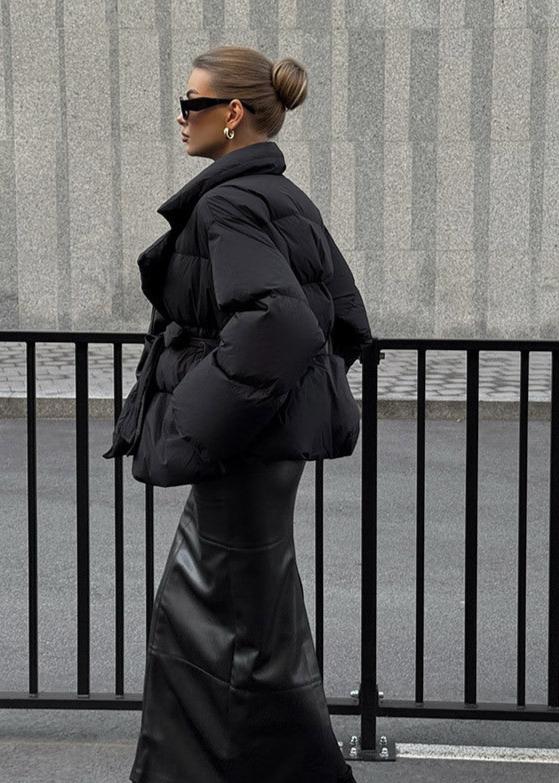 Παλτό Με Ζώνη Και Καπιτονέ Φουσκωτό Καπιτονέ Luxura