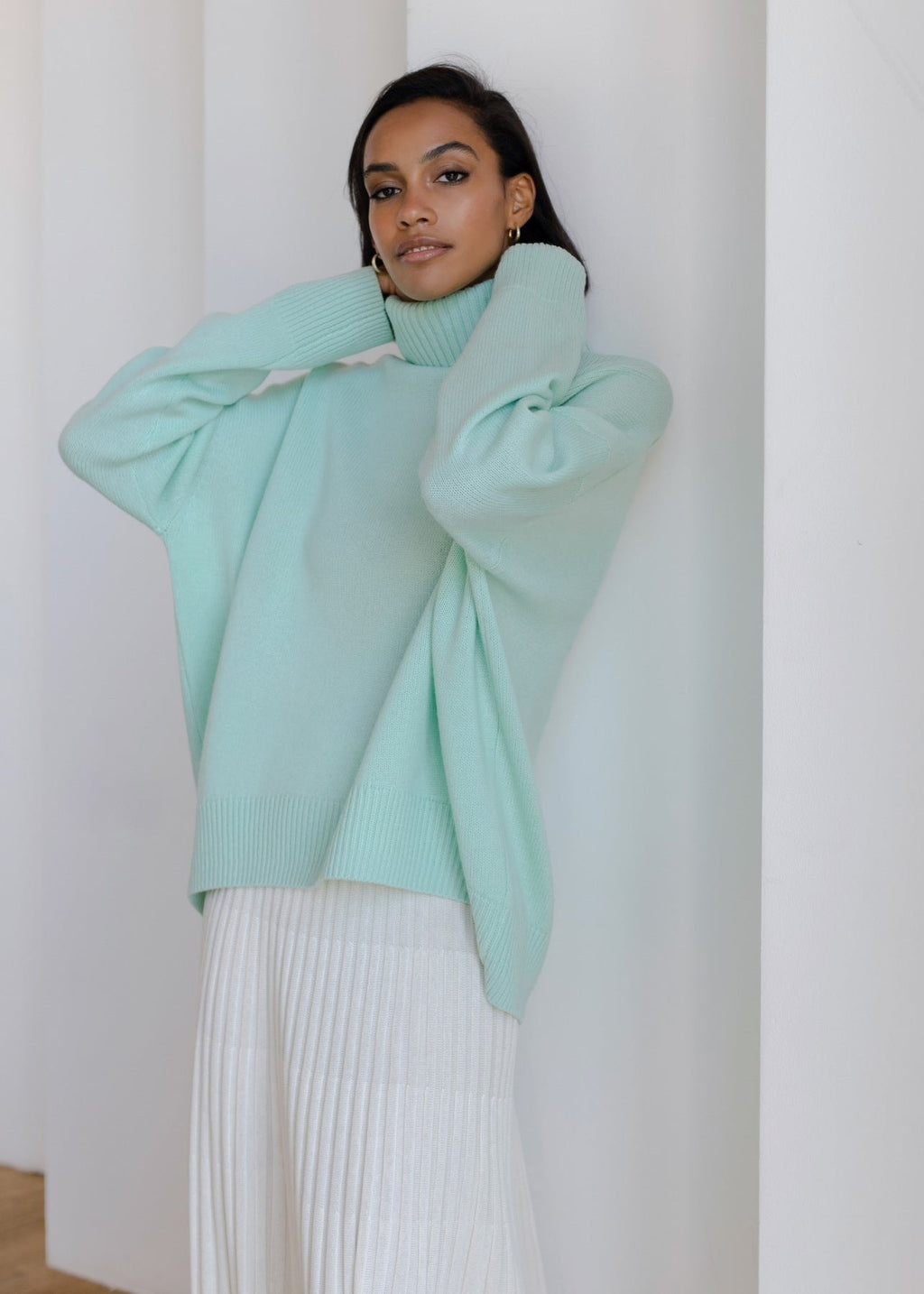 Πολυτελές Oversize Πουλόβερ Με Ζιβάγκο