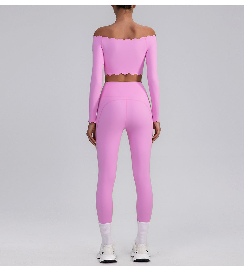 Μπλούζα Με Μακριά Μανίκια Και Κυματιστό Τελείωμα