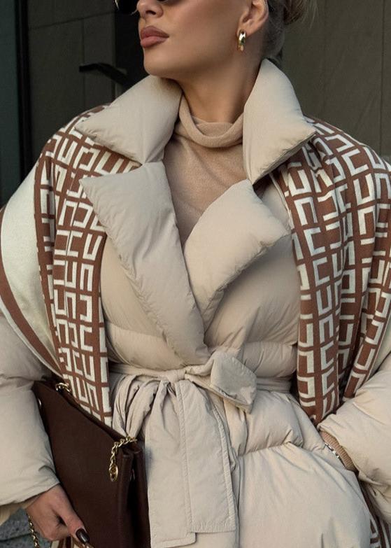 Παλτό Με Ζώνη Και Καπιτονέ Φουσκωτό Καπιτονέ Luxura