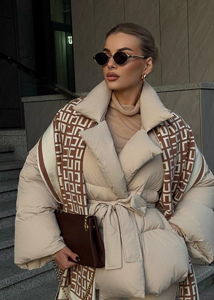 Παλτό Με Ζώνη Και Καπιτονέ Φουσκωτό Καπιτονέ Luxura