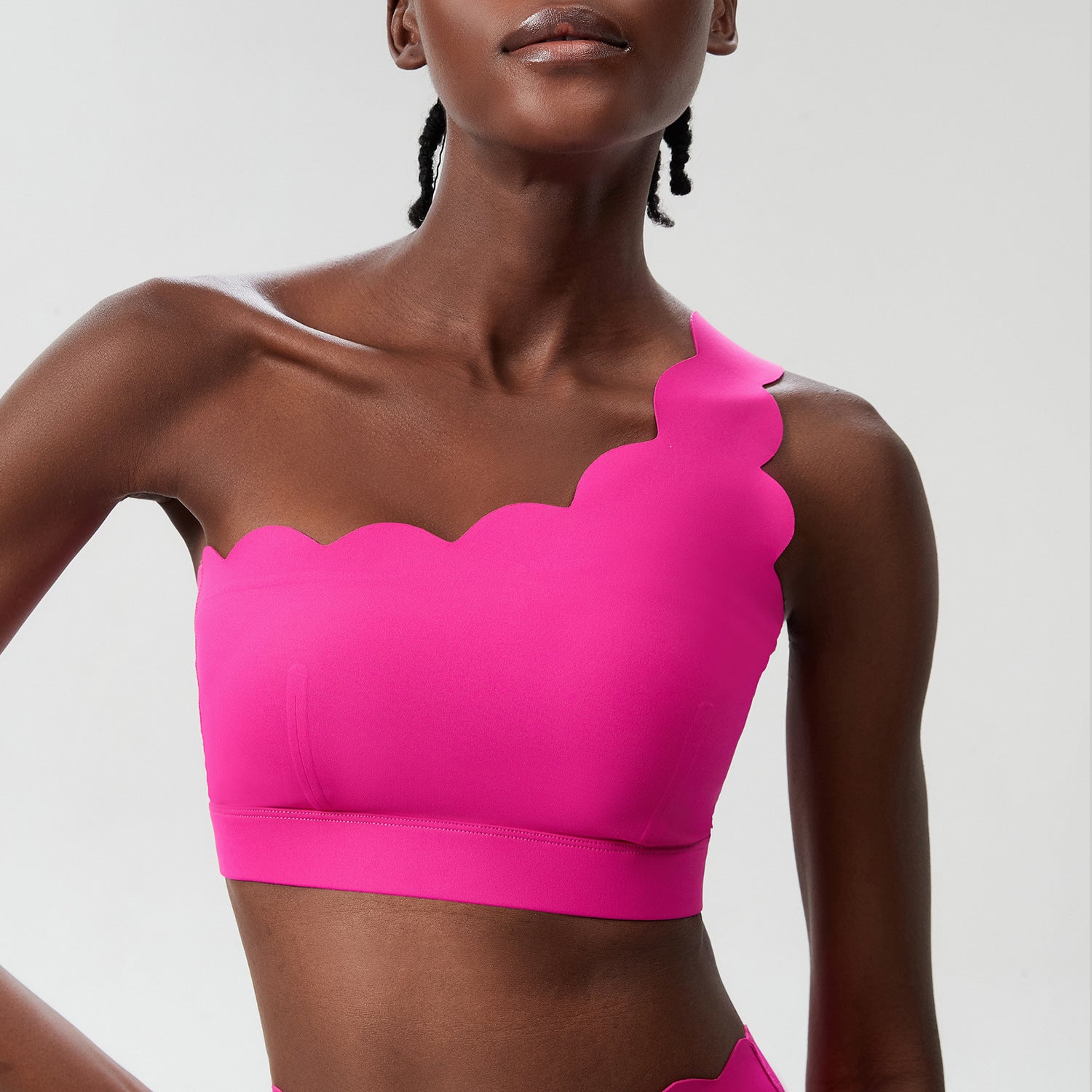 Αθλητικό Σουτιέν Με Έναν Ώμο Και Κυματιστό Σχήμα