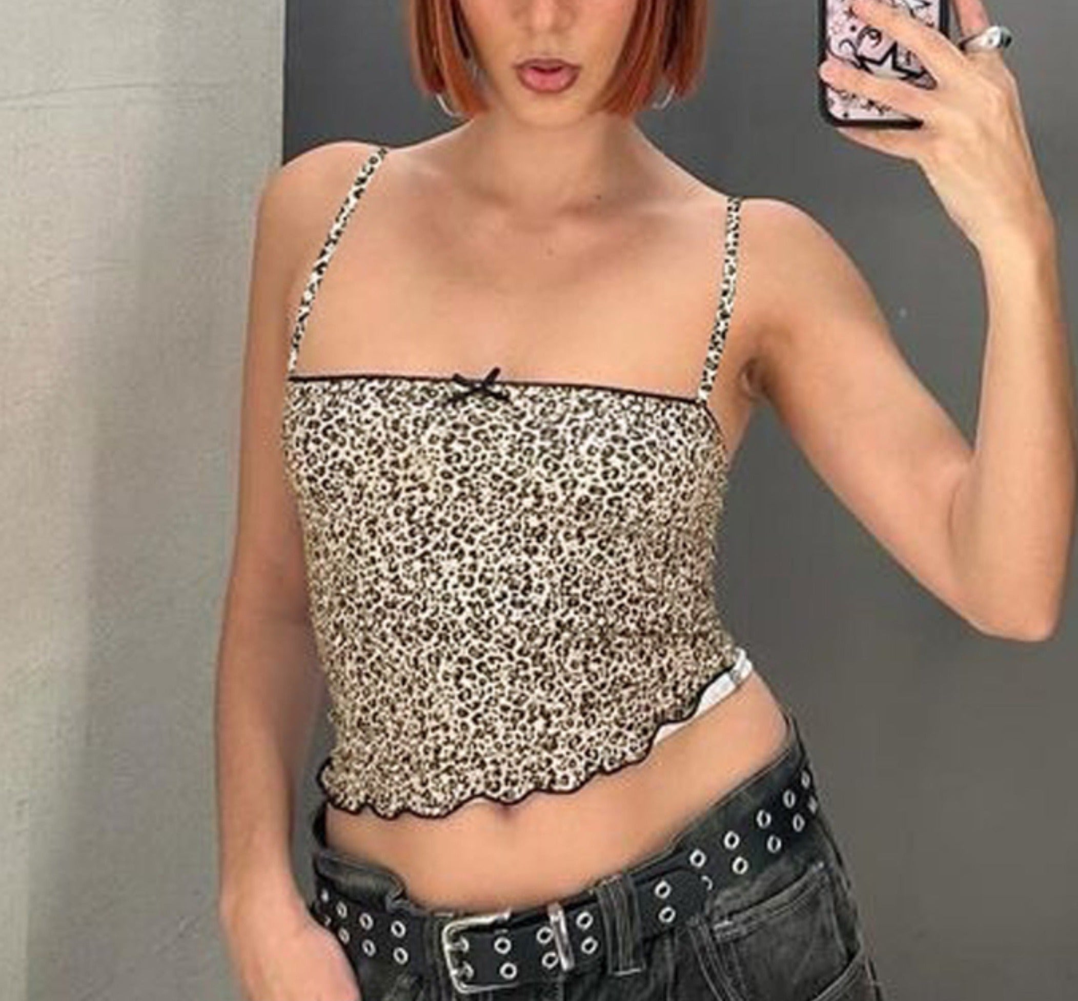 Μπλούζα Grecia Με Λεοπάρ Σχέδιο Και Κοντό Μανίκι