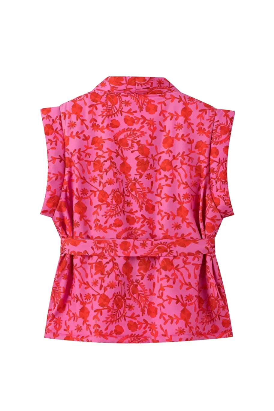 Γιλέκο Με Ζώνη Και Τύπωμα Mariolia