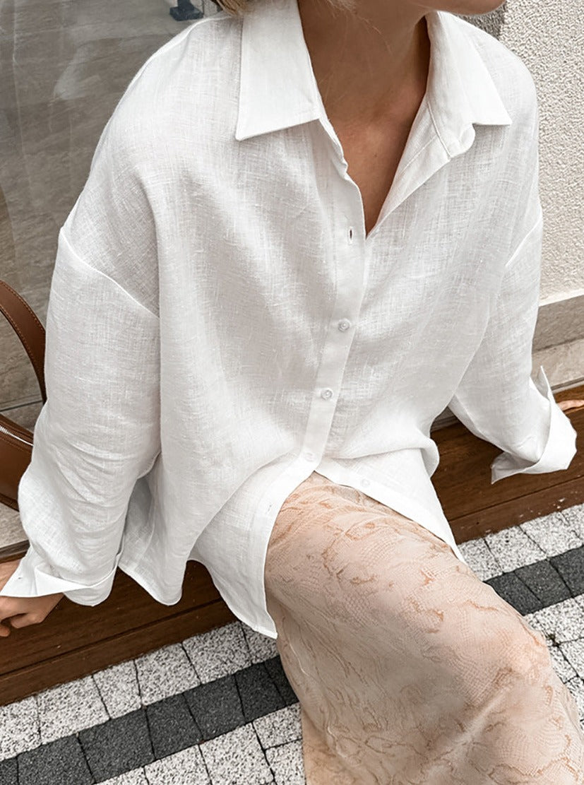 Zari Uzun Kollu Oversize Gömlek - Riosso