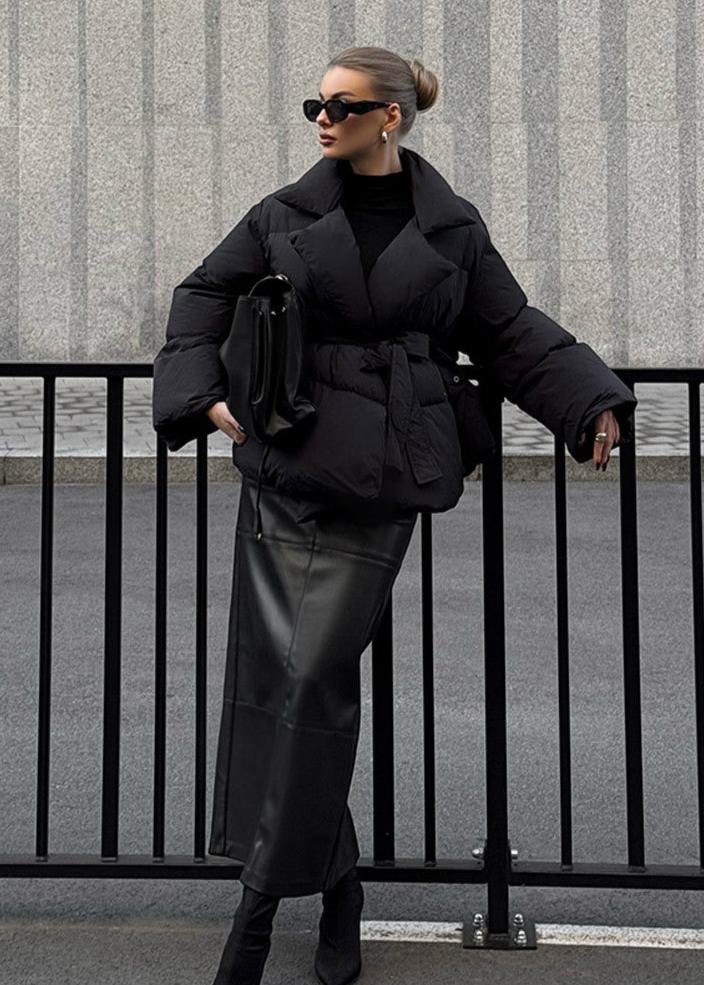 Παλτό Με Ζώνη Και Καπιτονέ Φουσκωτό Καπιτονέ Luxura