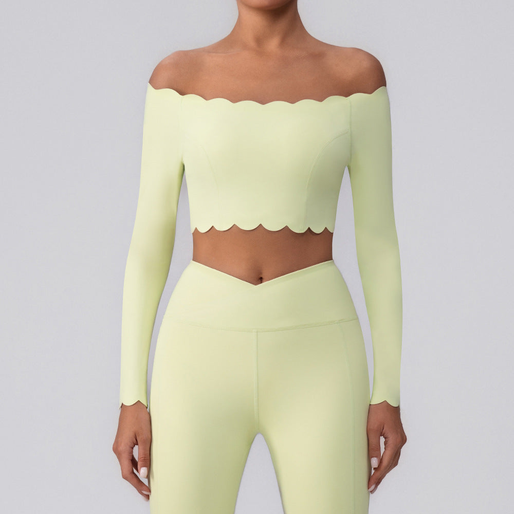 Μπλούζα Με Μακριά Μανίκια Και Κυματιστό Τελείωμα