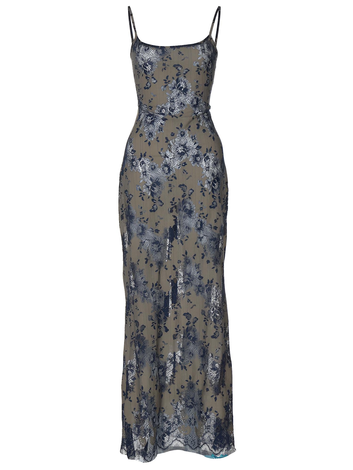 Φόρεμα Verna Με Στάμπα Και Δαντέλα Στην Πλάτη